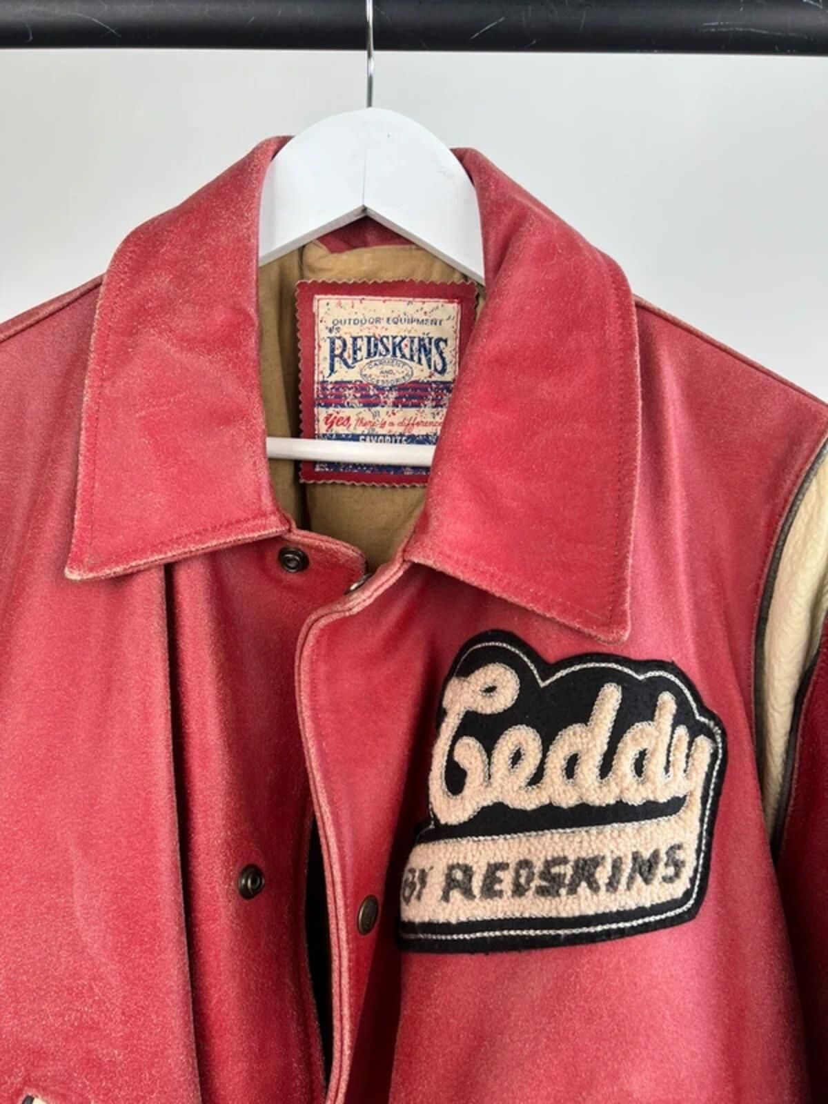 Vintage 80s Redskins Leather Varsity Jacket