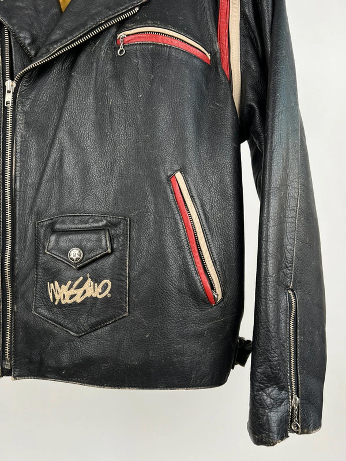 Vintage 90s Mossimo Leather Biker Jacket