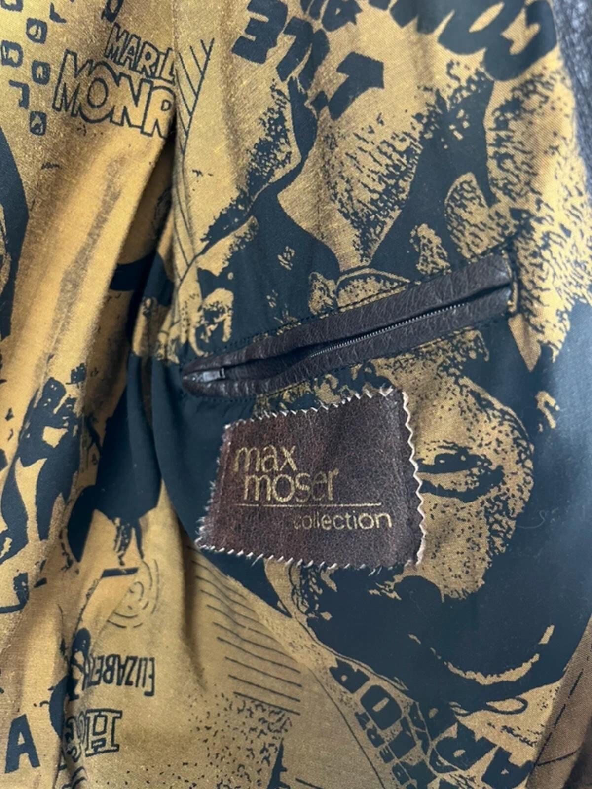 Vintage 90s Max Moser Cropped Leather Biker Jacket
