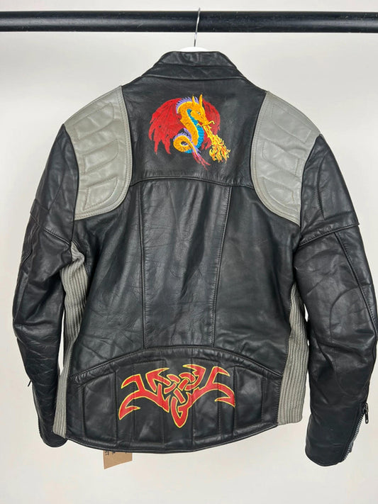 Vintage 90s Wolf Leathers Motorbike Jacket