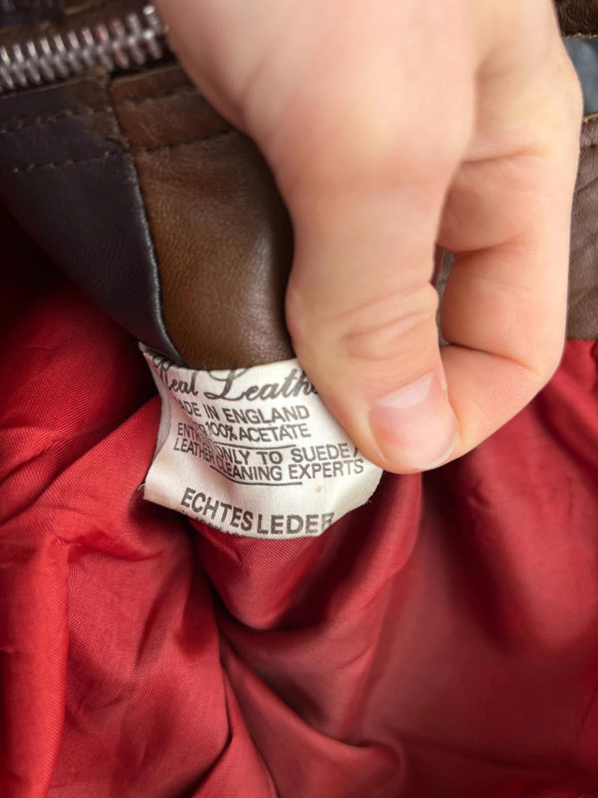 Vintage 90s Patchwork Leather Jacket