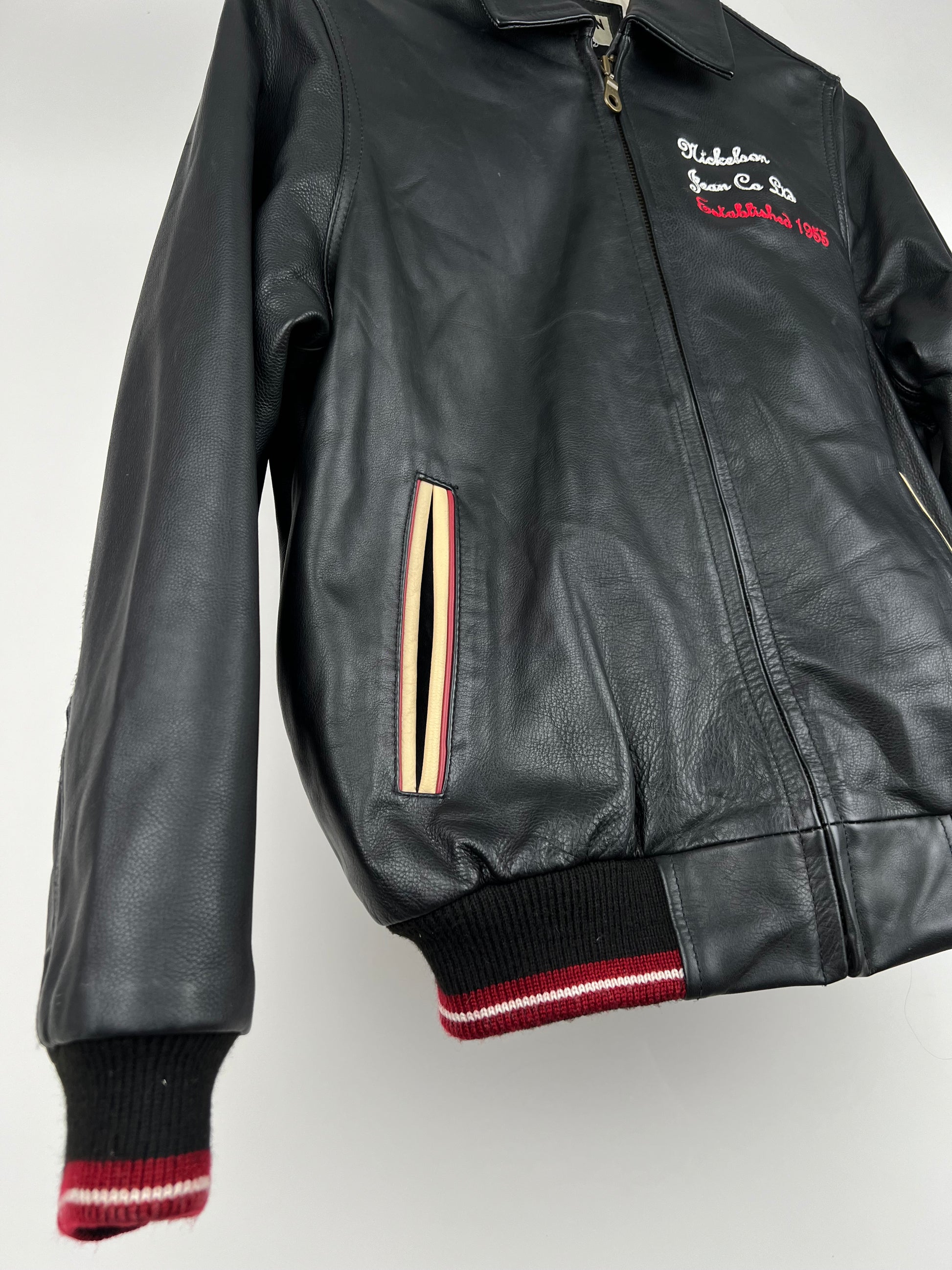 Nickelson 90s Leather Bomber Jacket – Skux Vintage