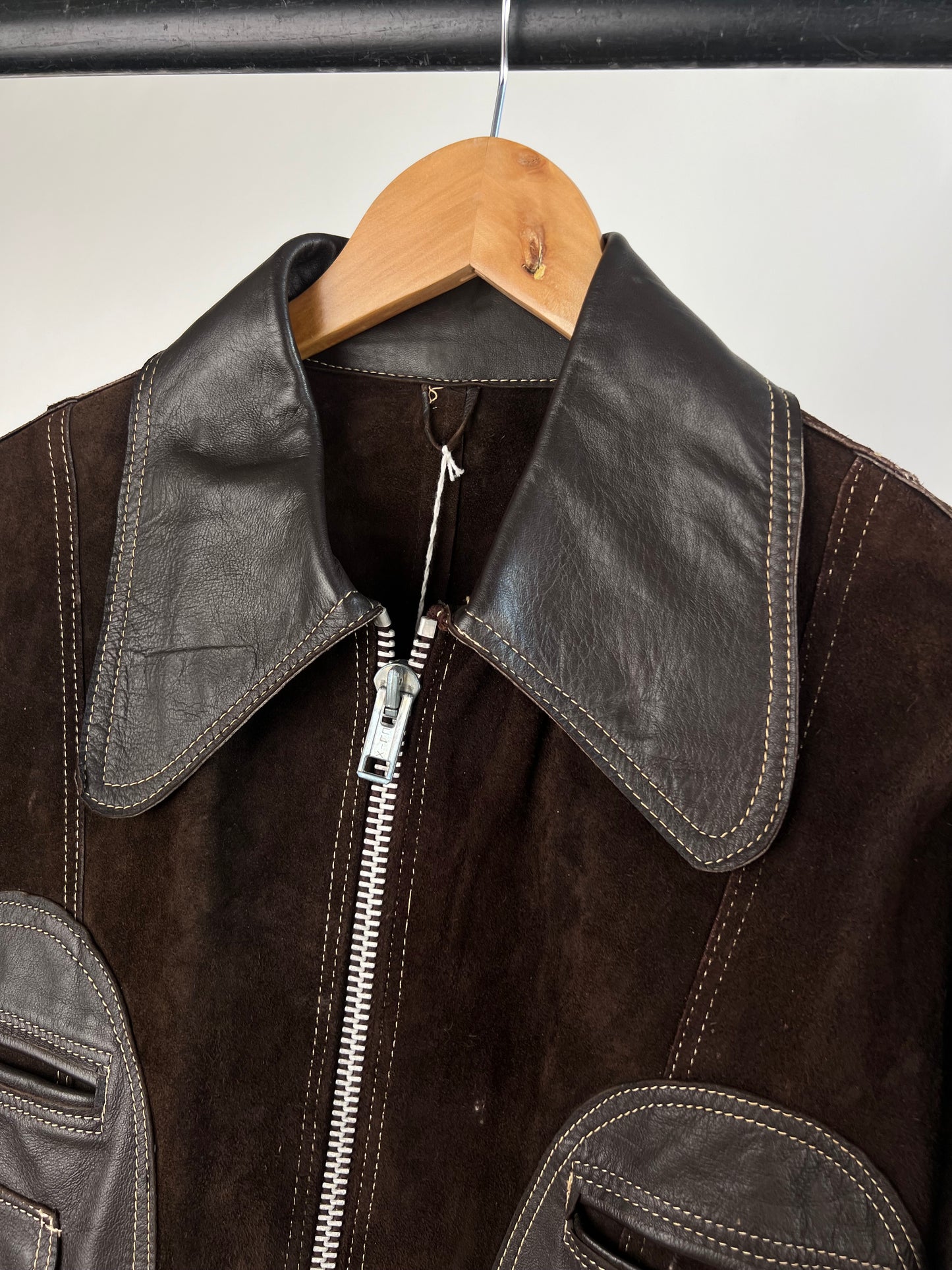 Vintage 70s Suede Two Tone Jacket
