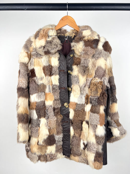 Vintage 70s Fur Patchwork Jacket
