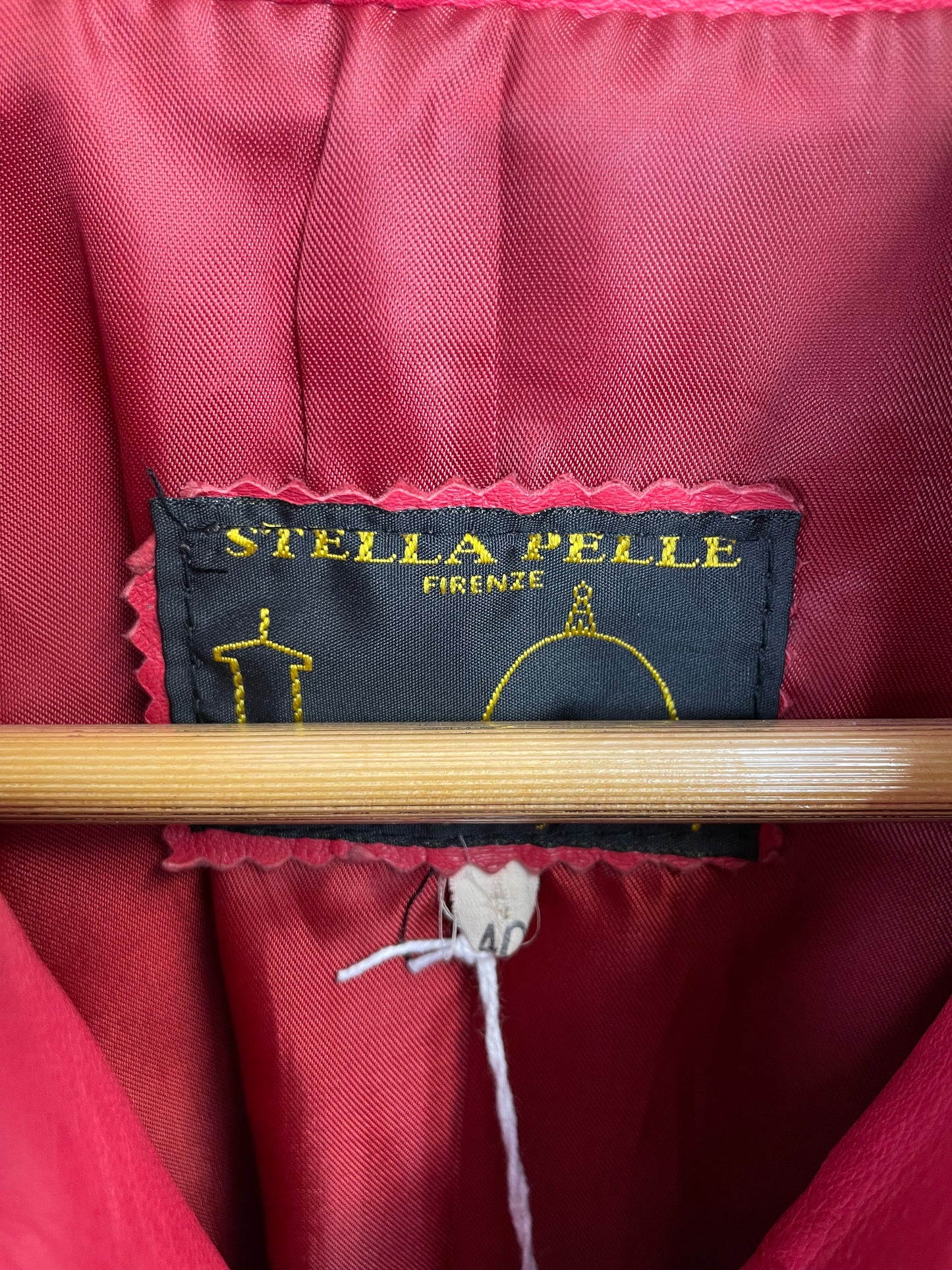 Vintage 90s Stella Pelle Long Leather Jacket