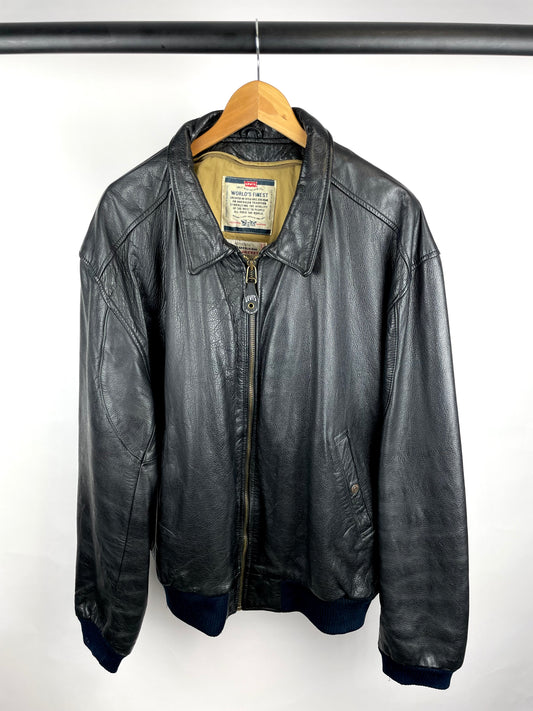 Rare Vintage 90s Original LEVI Bomber Leather Jacket