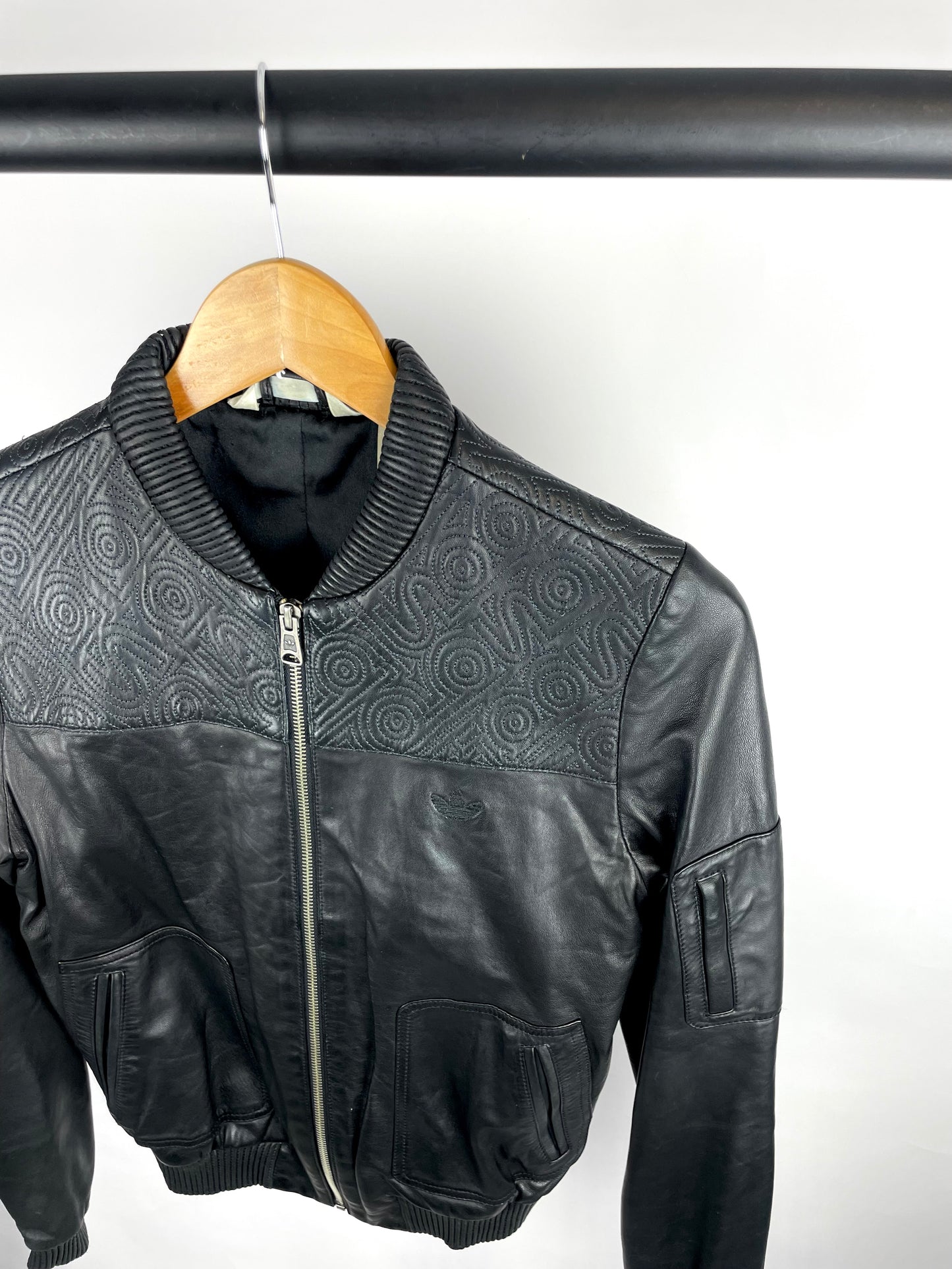 Vintage 90s Sample Adidas Leather Jacket