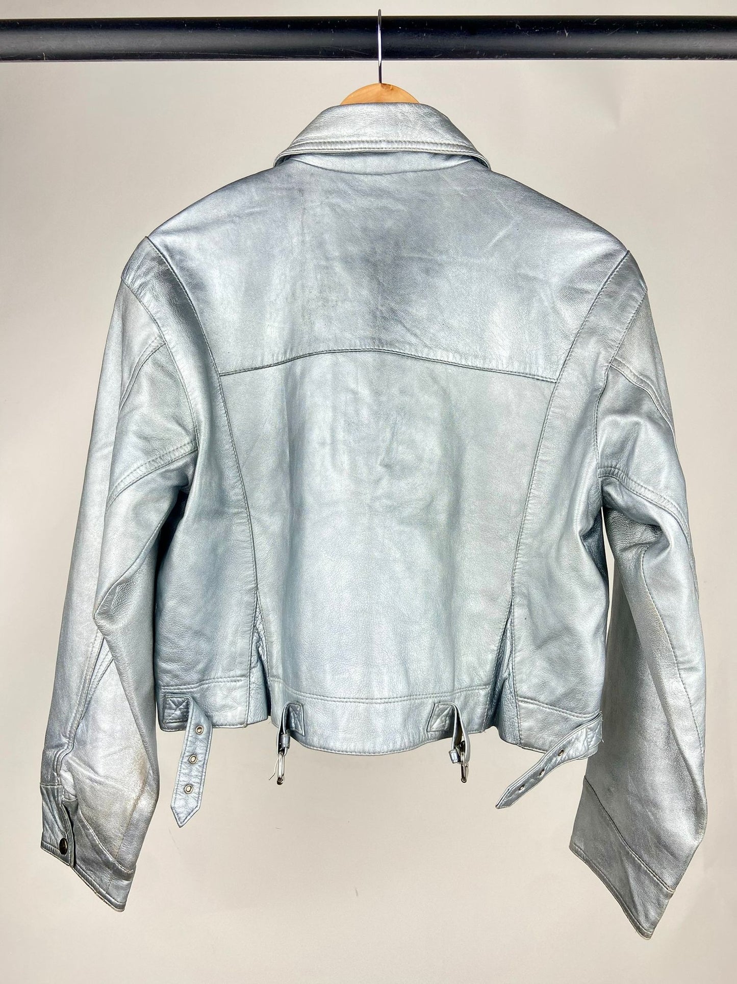 Vintage 90s Metallic Leather Jacket