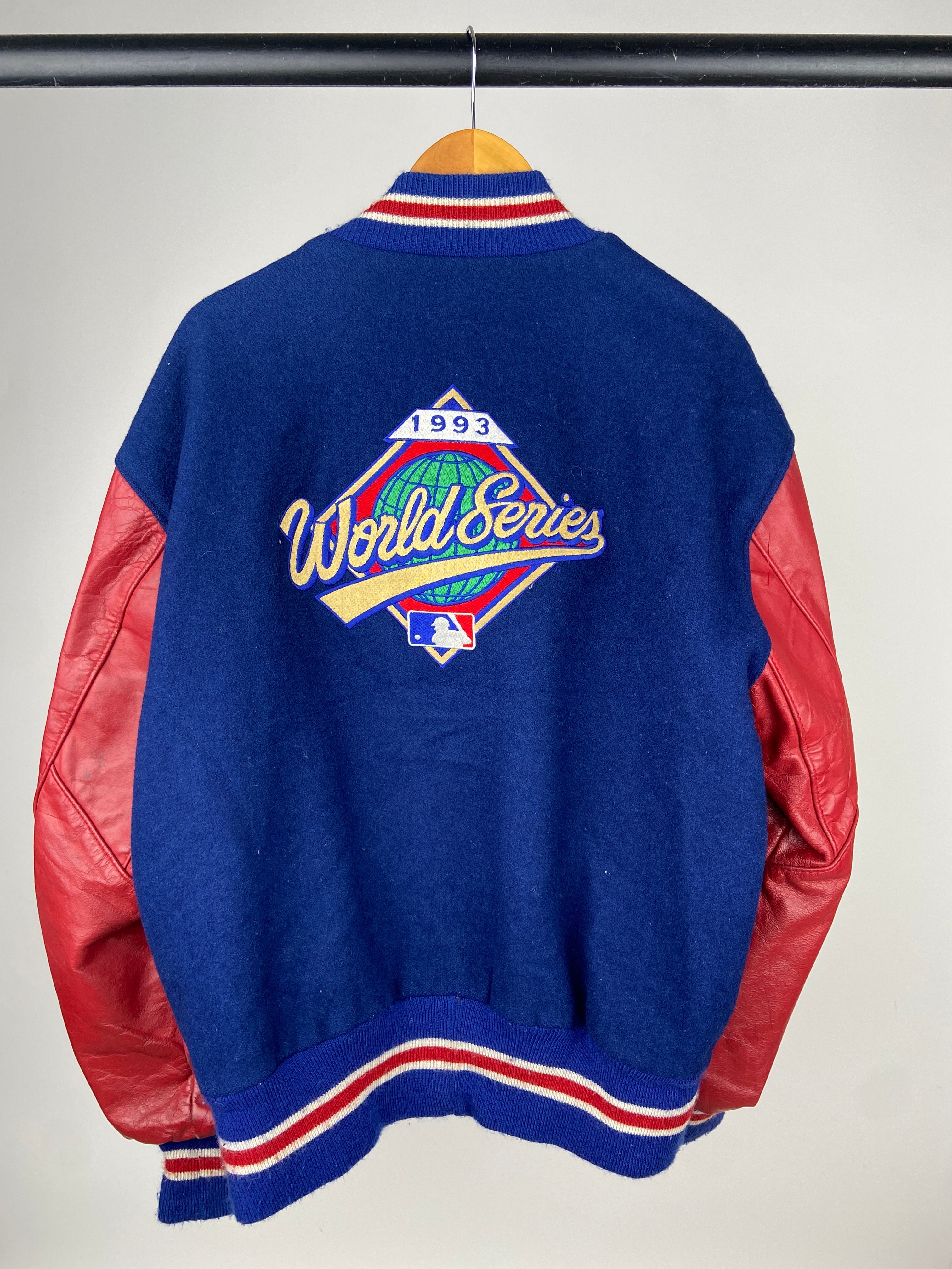 Vintage 1993 Gillette World Series Leather Baseball Jacket – Skux Vintage