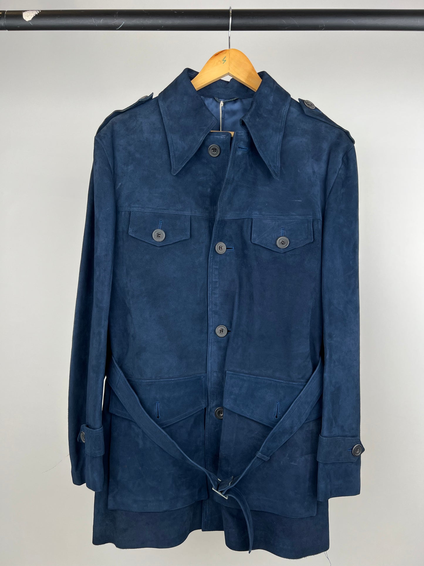 Vintage 70s Harrods Suede Safari Jacket