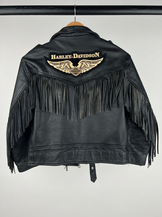 Harley Davidson 90s Leather Tassel Jacket