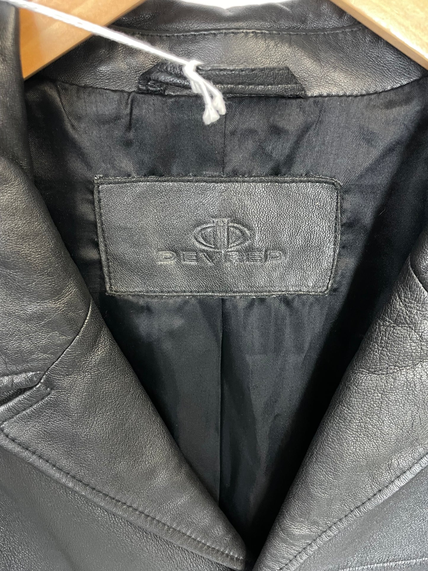 Vintage 90s DEVREP Long Leather Jacket