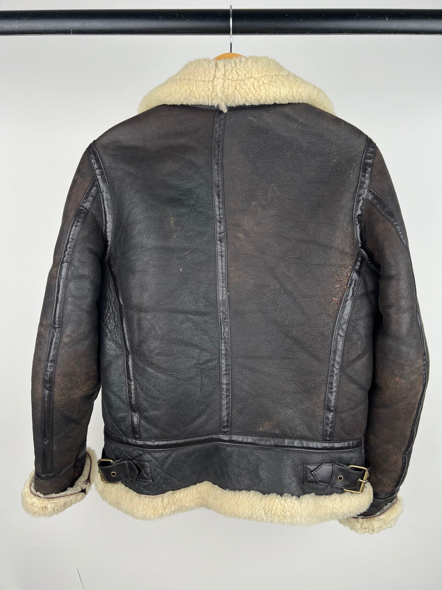 Vintage 80s Leather Pilot Aviator Jacket