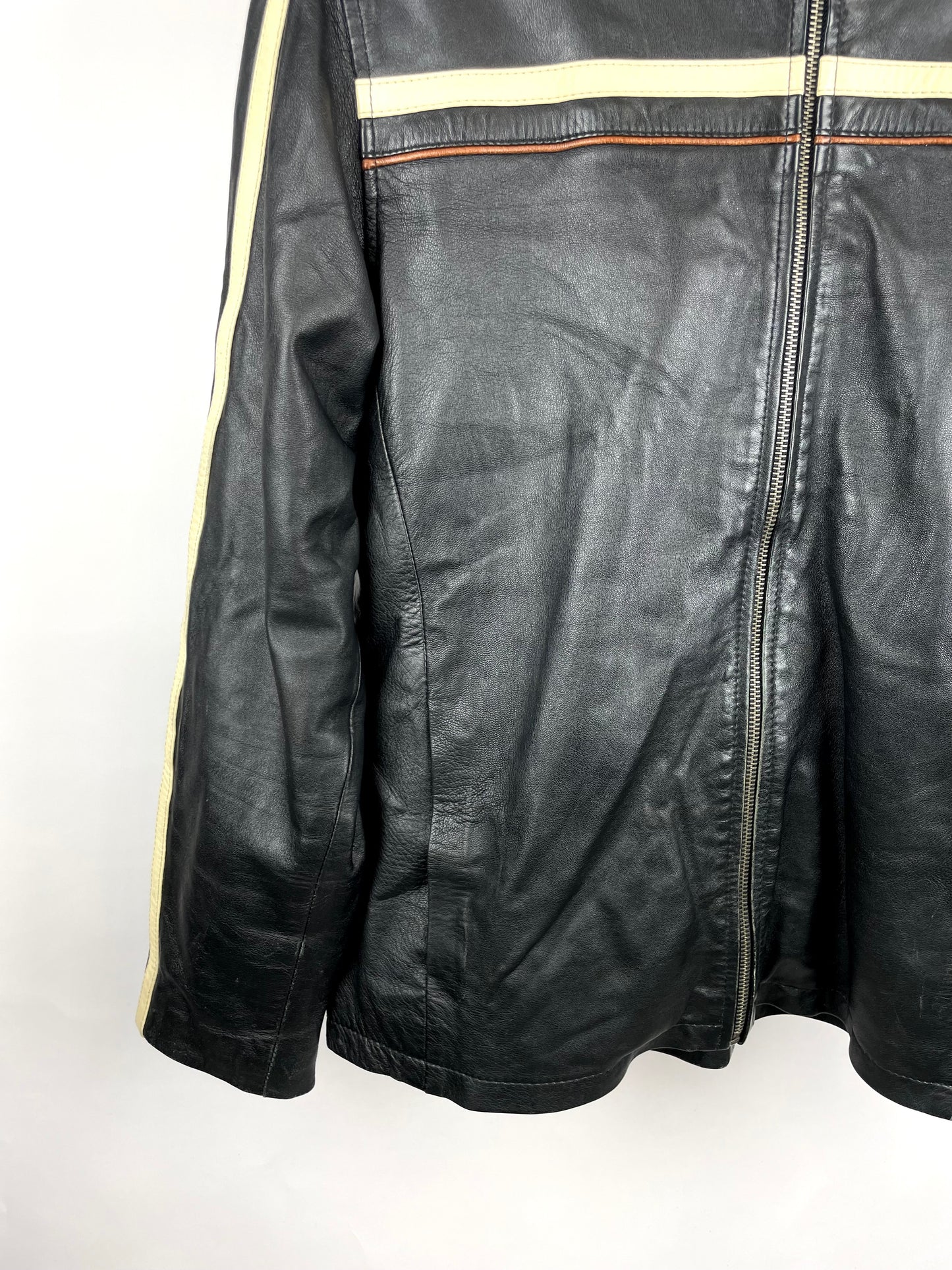 Vintage 90s AVIATRIX Leather Motorbike Jacket