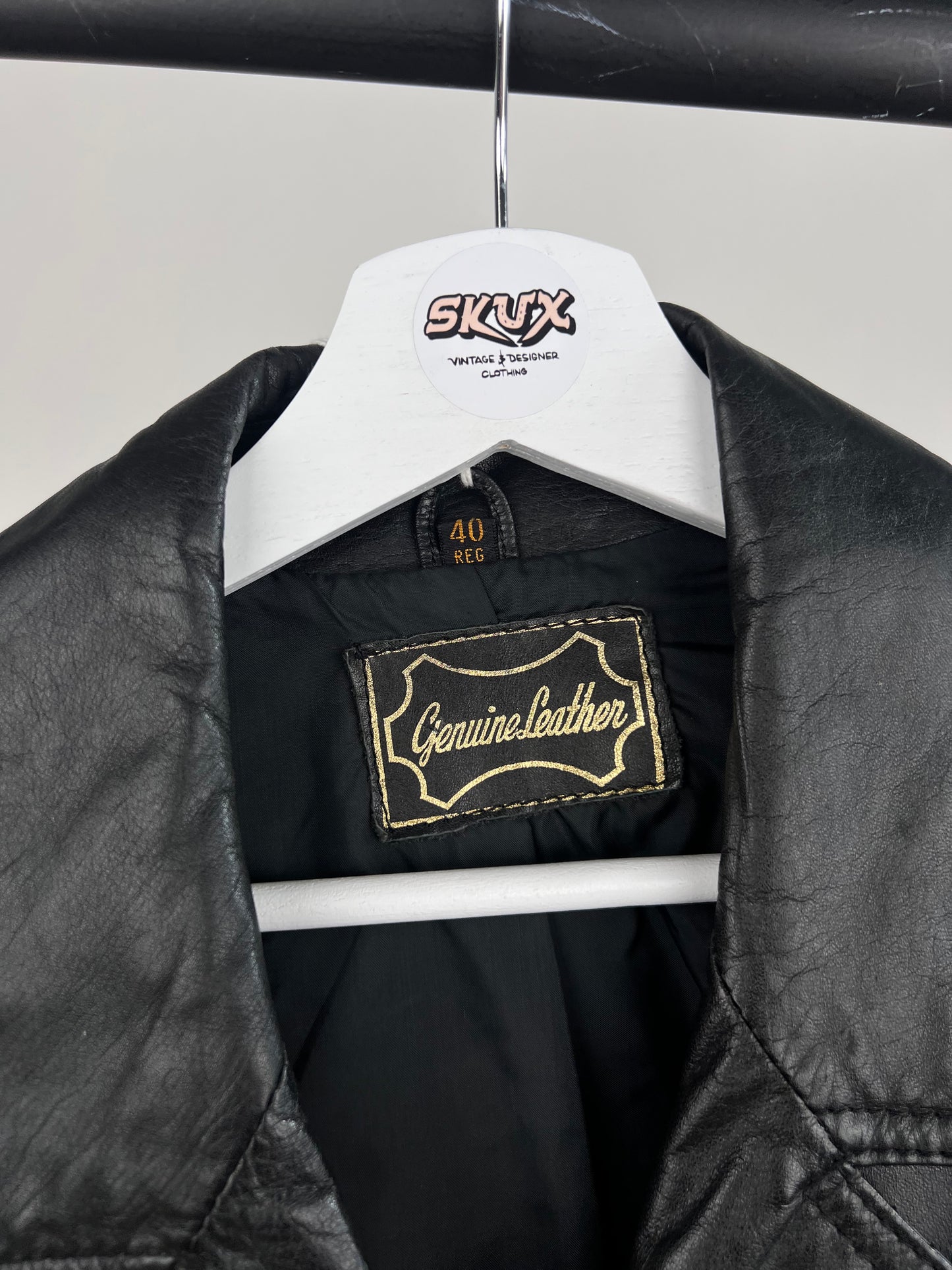 Vintage 70s Leather Safari Jacket