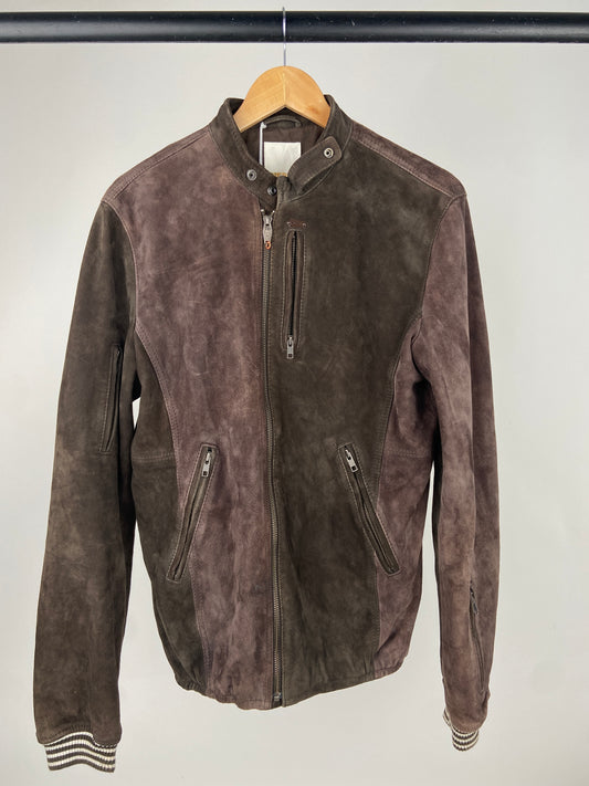 Vintage Diesel Suede Two Tone Bomber Jacket