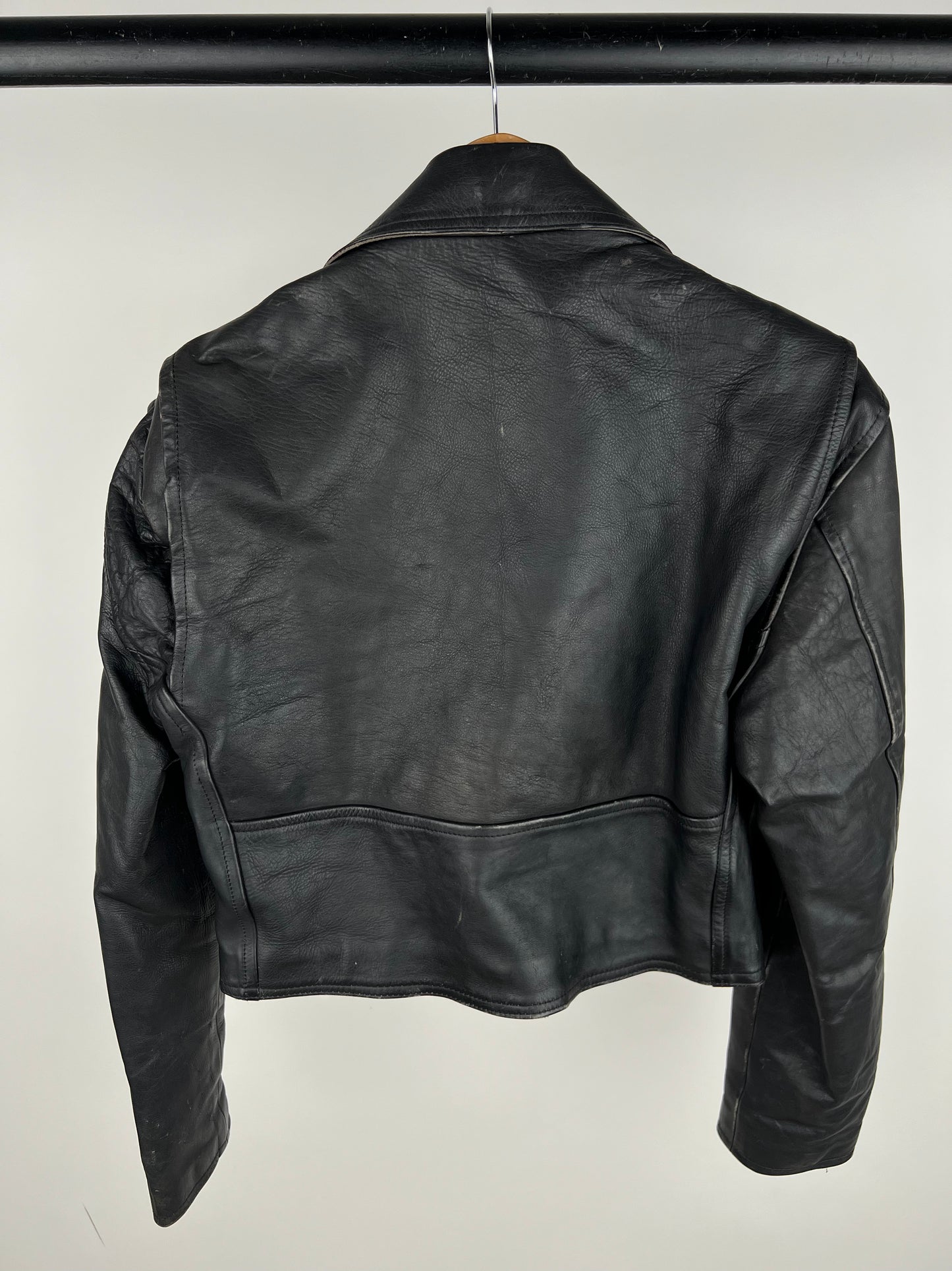 Vintage 90s Classic Leather Biker Jacket