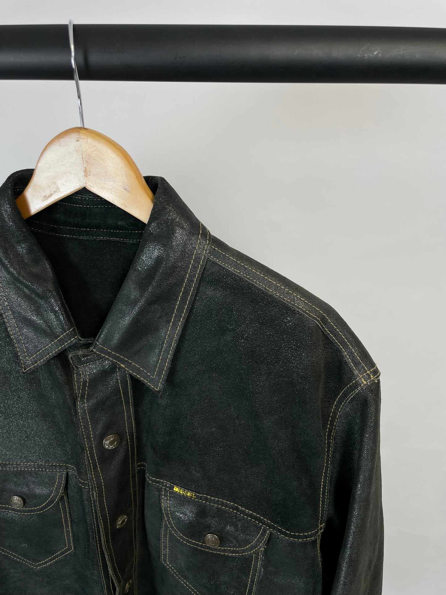 Diesel Reversible Vintage 90s Black Suede Jacket