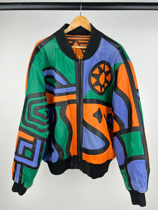 Michael Hoban 90s North Beach Leather Bomber Jacket