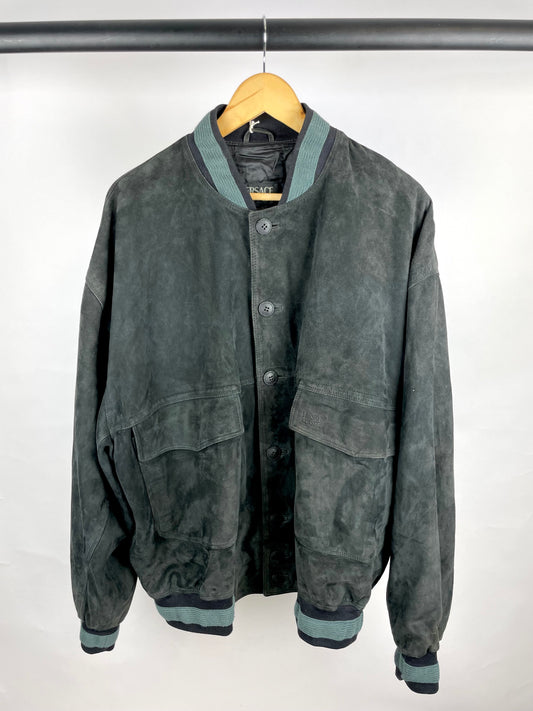 Vintage 90s Versace Suede Jacket