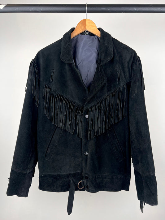 Vintage 90s Black Tassel Jacket