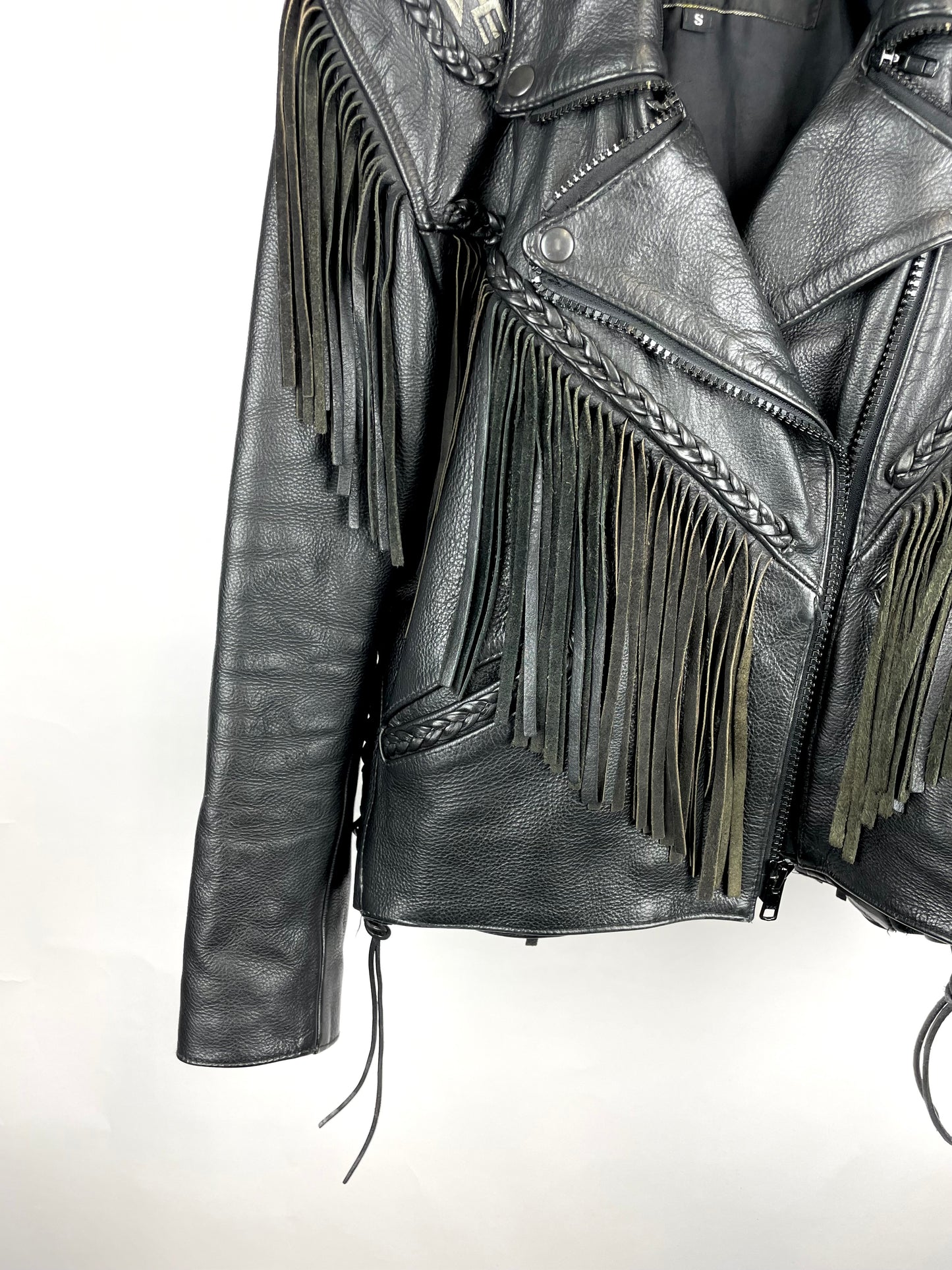 Vintage 90s Ashy Est. 1978 Leather Tassel Jacket