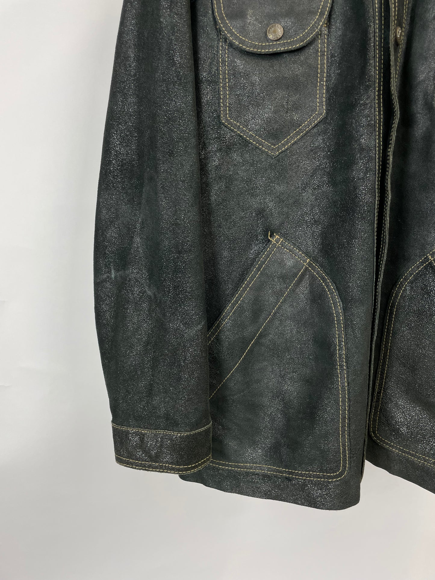 Diesel Reversible Vintage 90s Black Suede Jacket