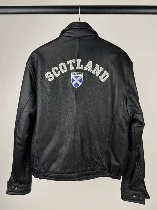 Vintage 90s Scotland Leather Jacket