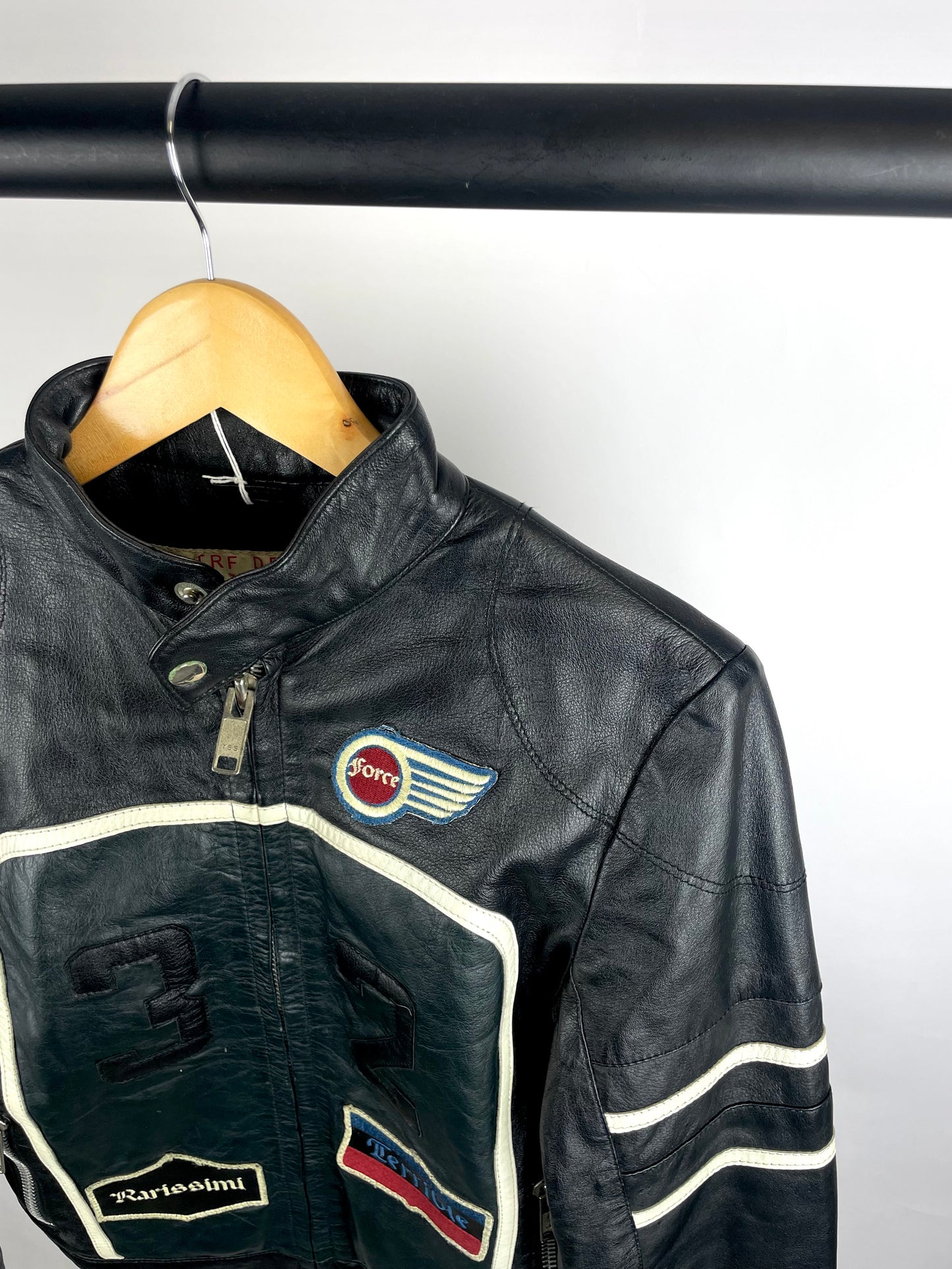 Vintage 90s TRF 32 Leather Biker Jacket