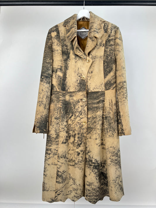 Vintage 90s Western Trench Suede Jacket