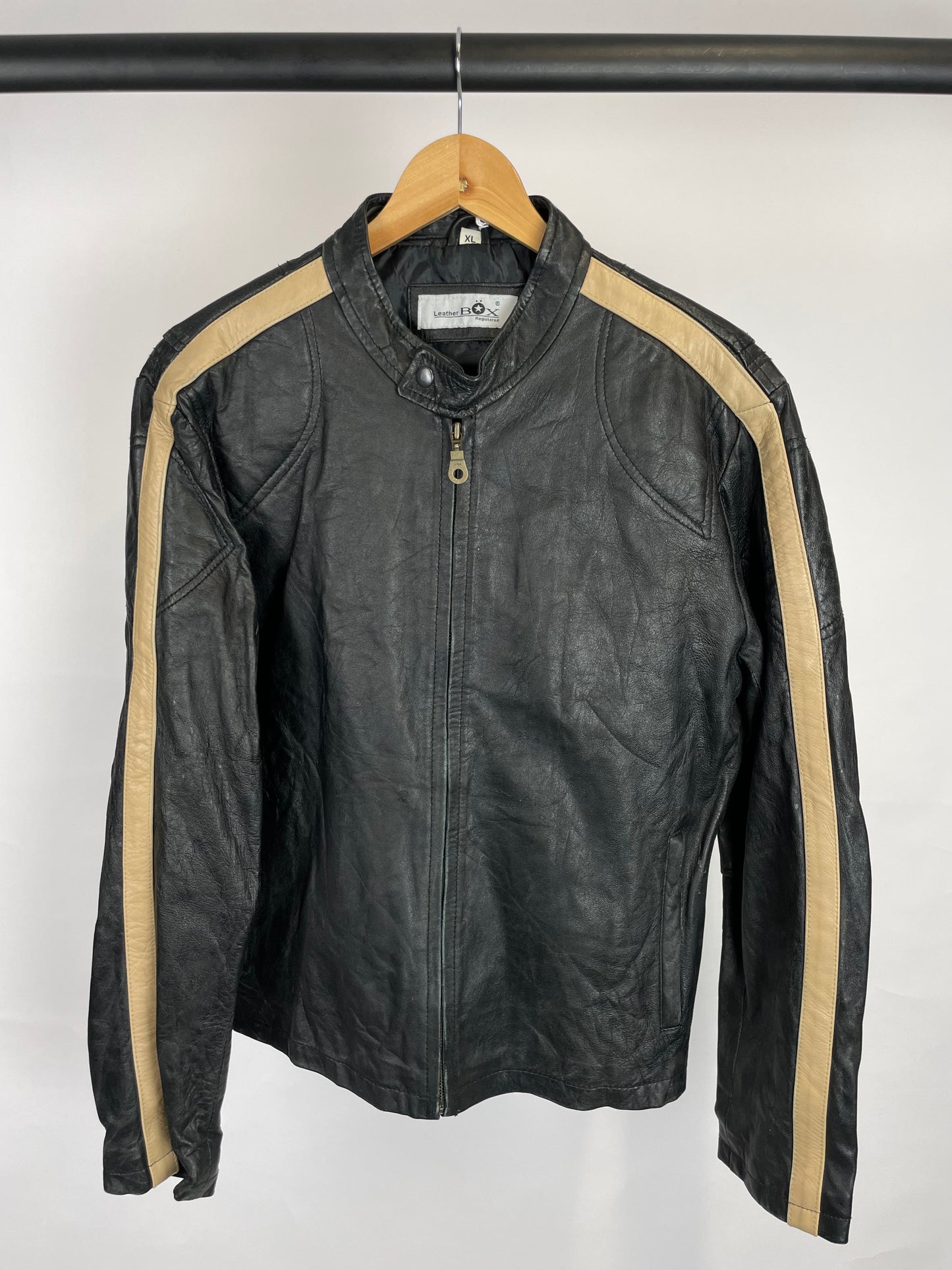 Vintage 90s LeatherBox Motorbike Jacket