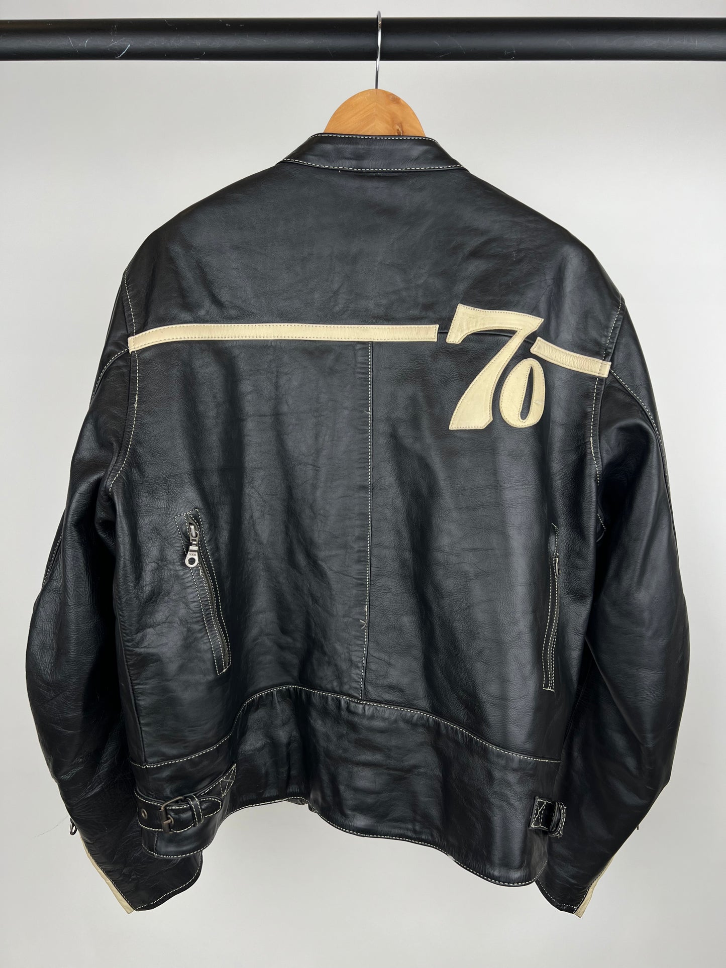 Vintage 90s Louis 70 Leather Motorbike Jacket