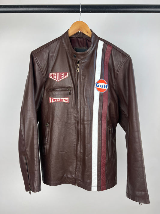 Heuer 90s Leather Motorbike Jacket