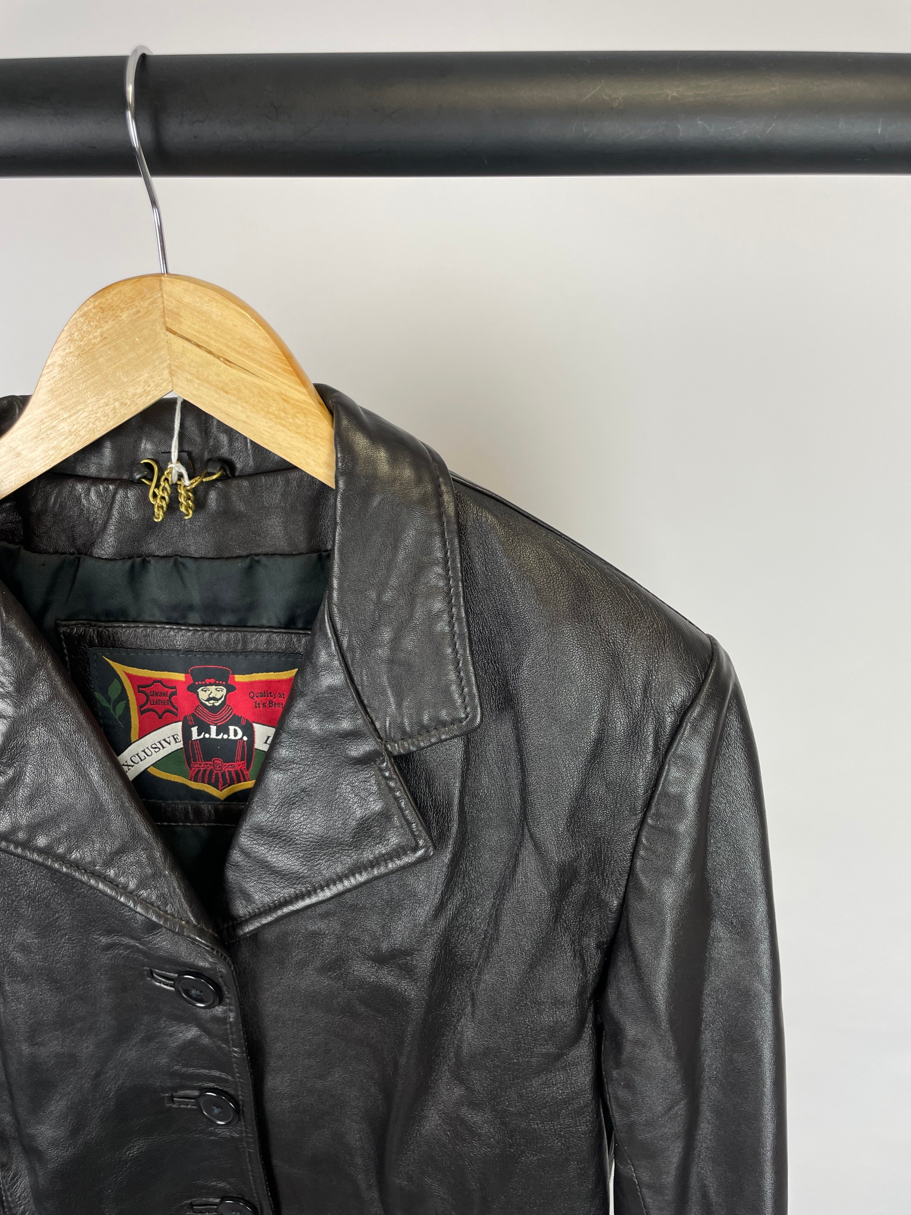 Vintage 90s L.L.D. Long Leather Jacket