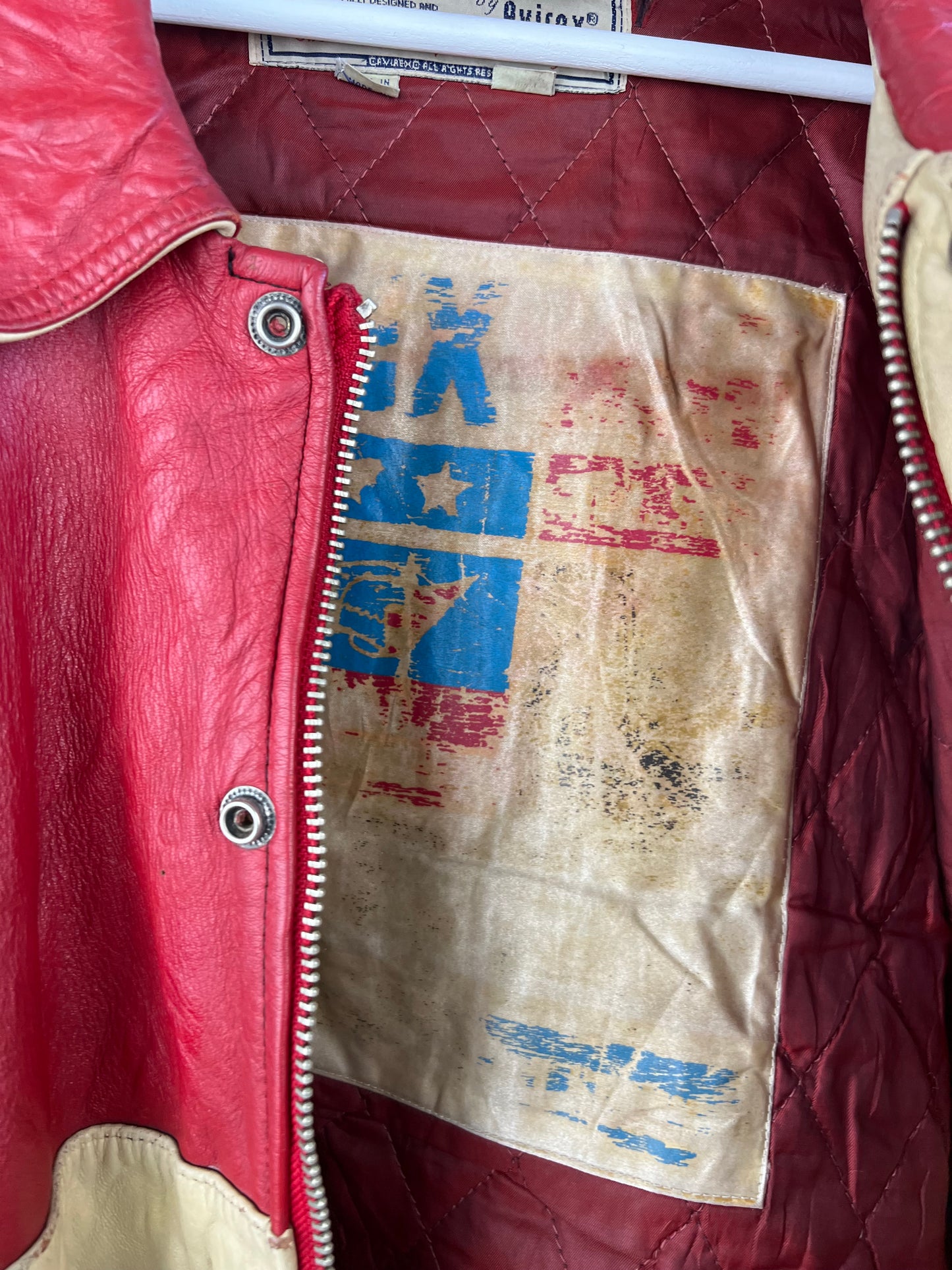 Vintage Avirex 90s Leather Varsity Jacket