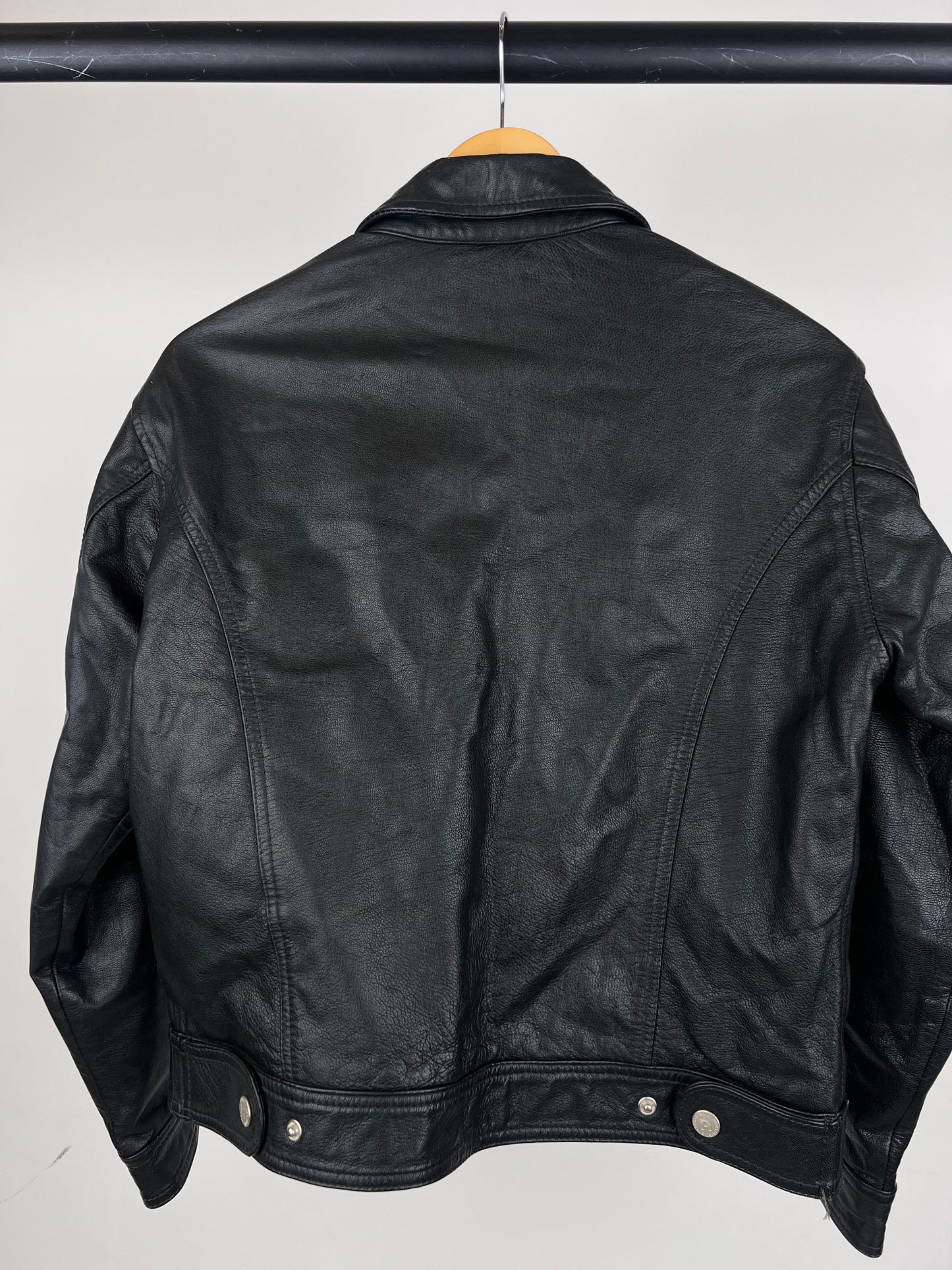 Vintage 90s Raid Leather Biker Jacket