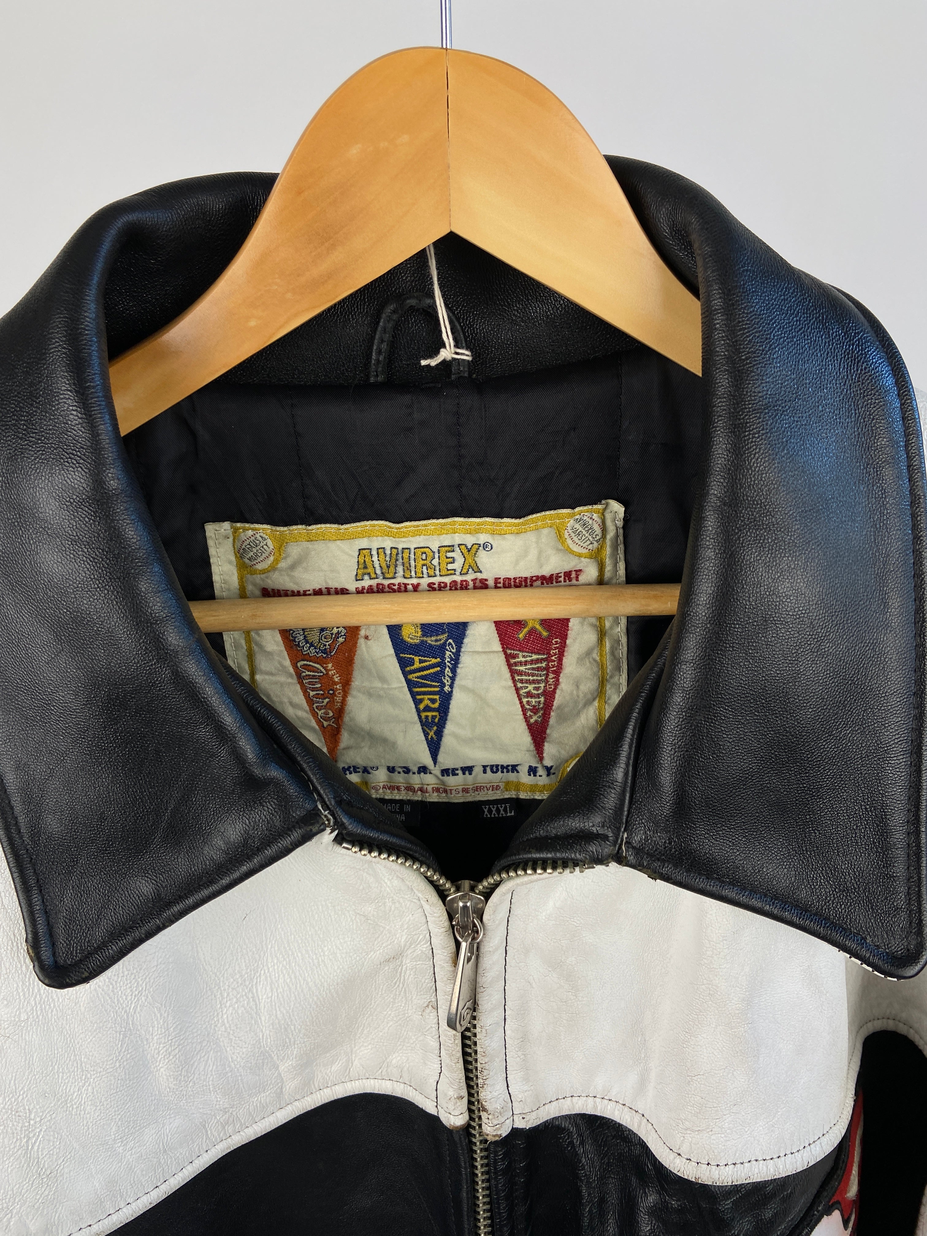 Vintage Avirex 90s Leather Bomber Jacket