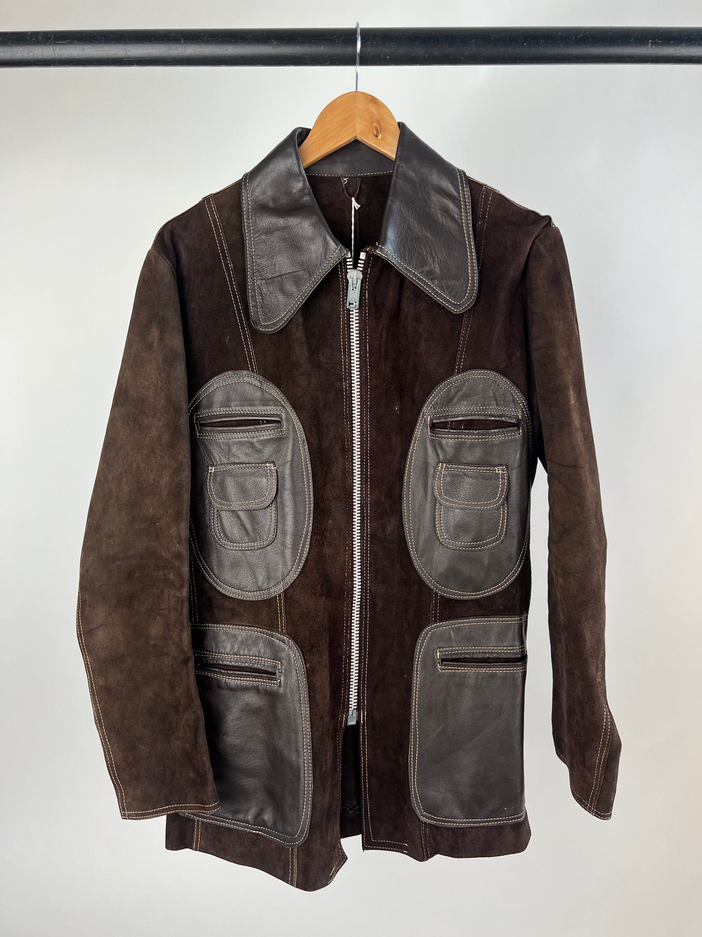 Vintage 70s Suede Two Tone Jacket