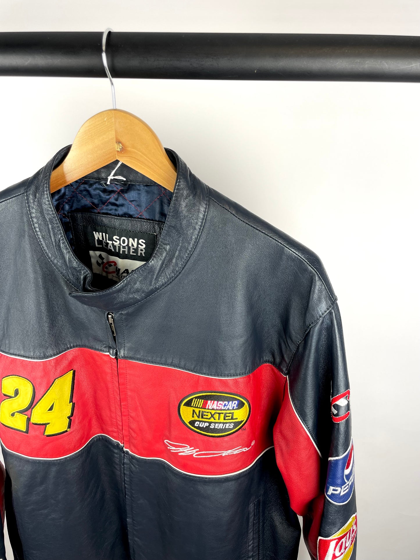 Vintage 90s Wilson Leather Motorbike Jacket