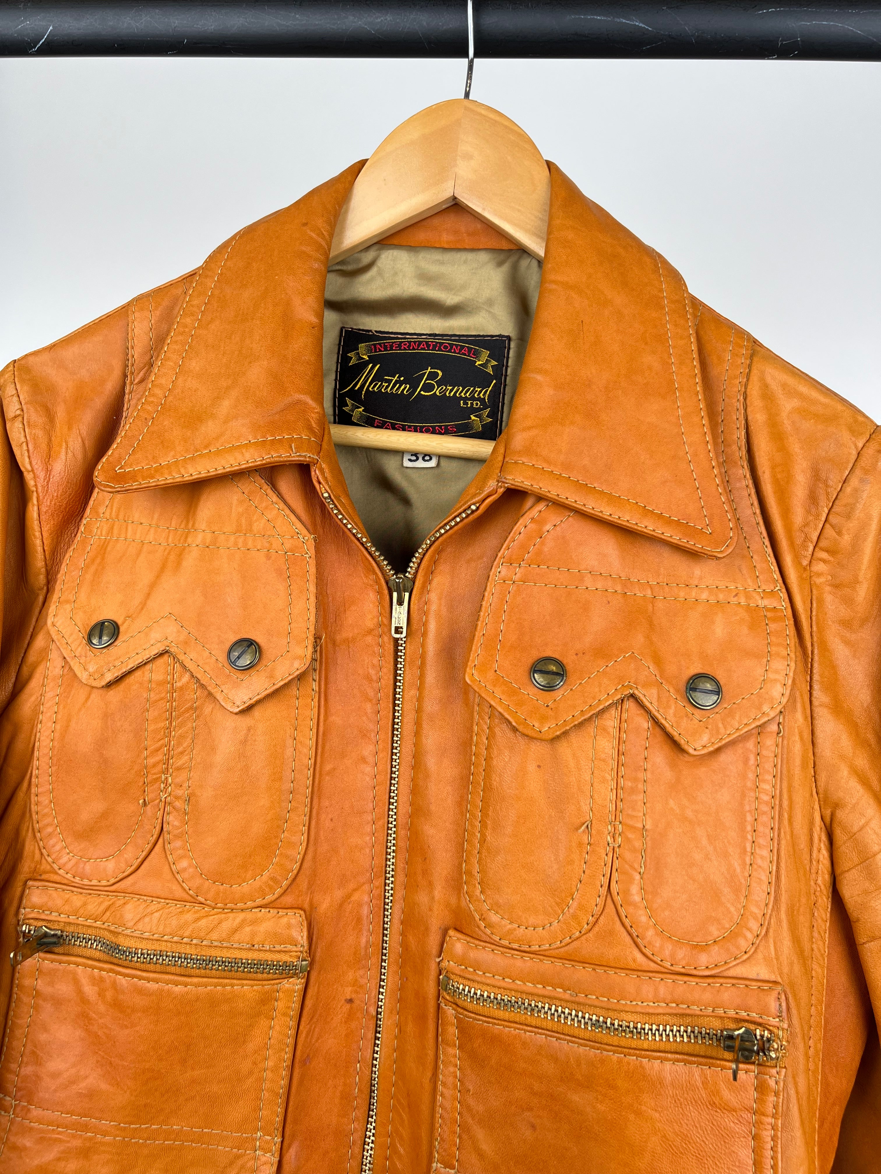 60S-70S VINTAGE Martin Bernard レザージャケット Vintage 70s Martin Bernard Leather Jacket – Skux Vintage