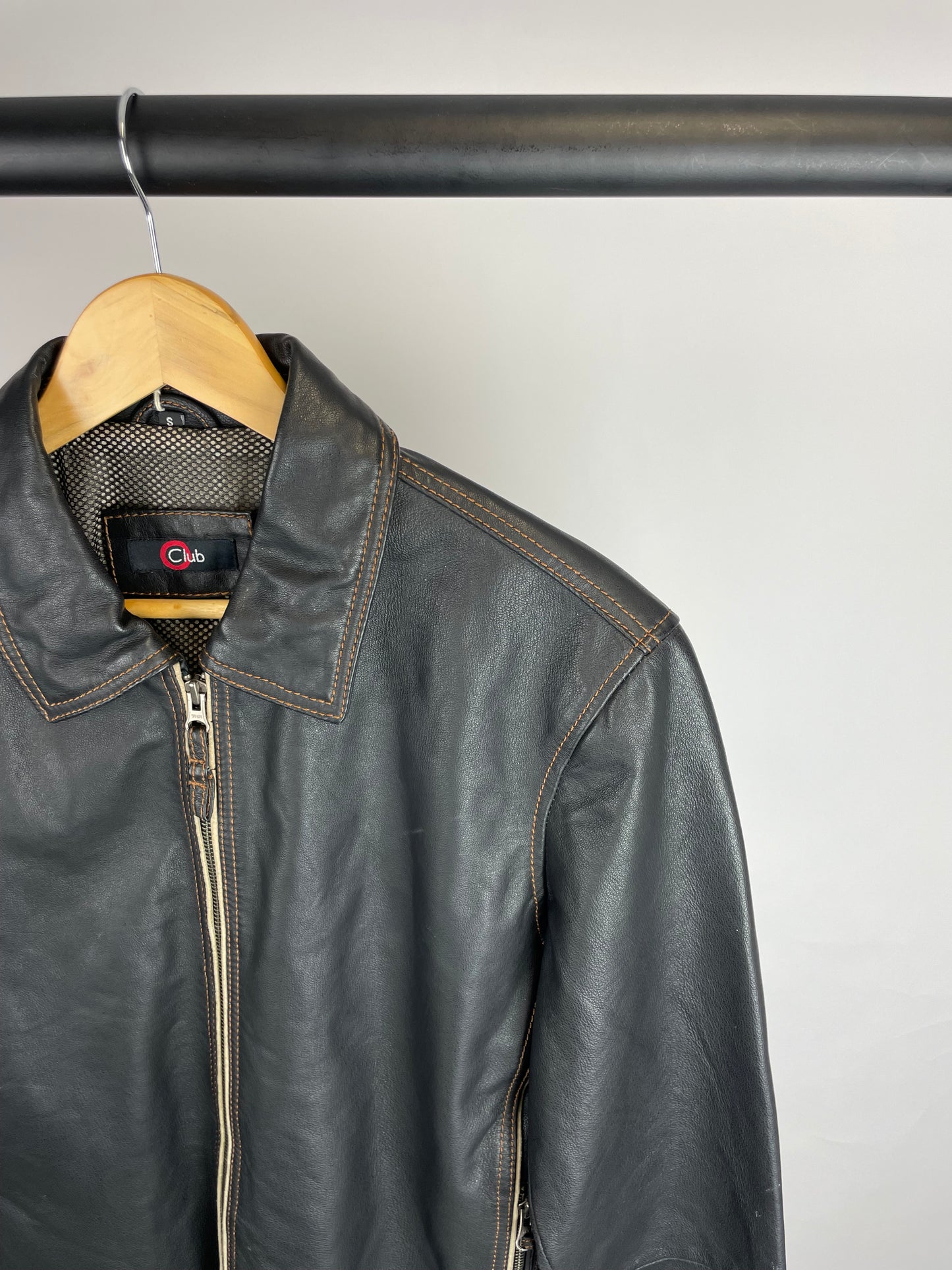 Vintage 90s Club Leather Jacket