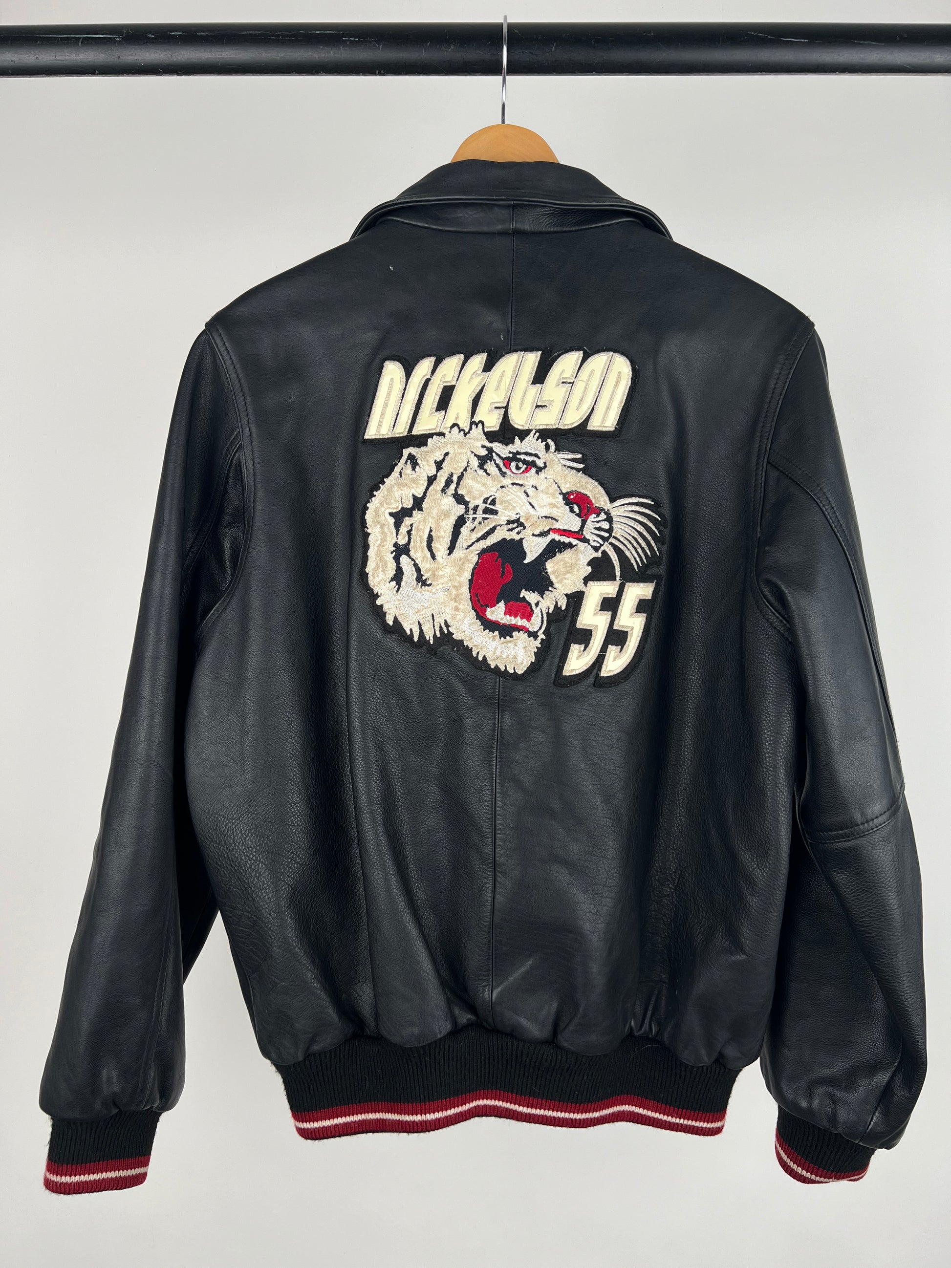 Nickelson leather 2025 bomber jacket