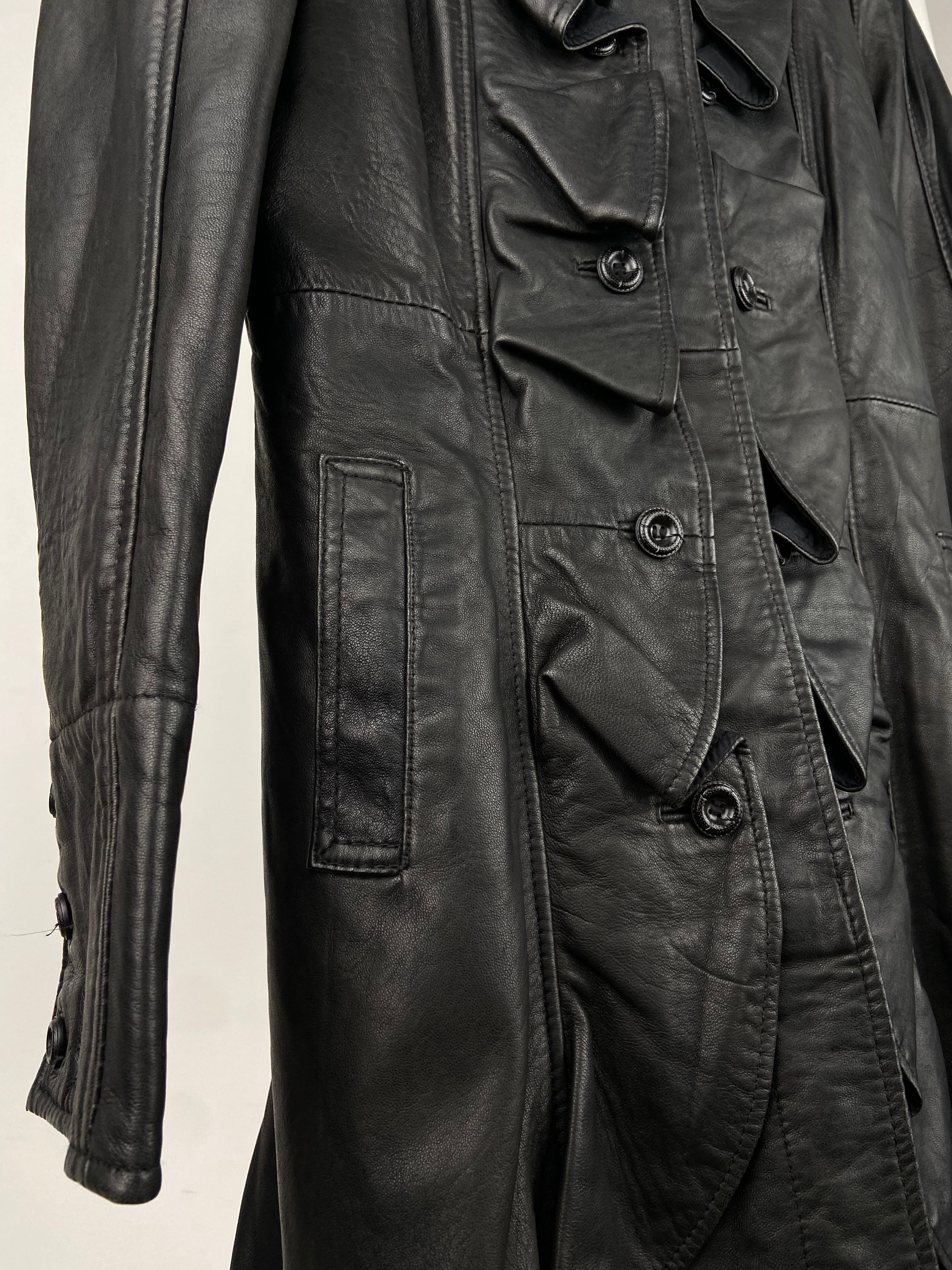 Ruffle 2024 leather jacket