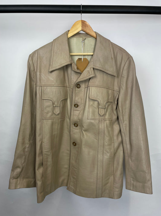 Vintage 90s Long Leather Jacket