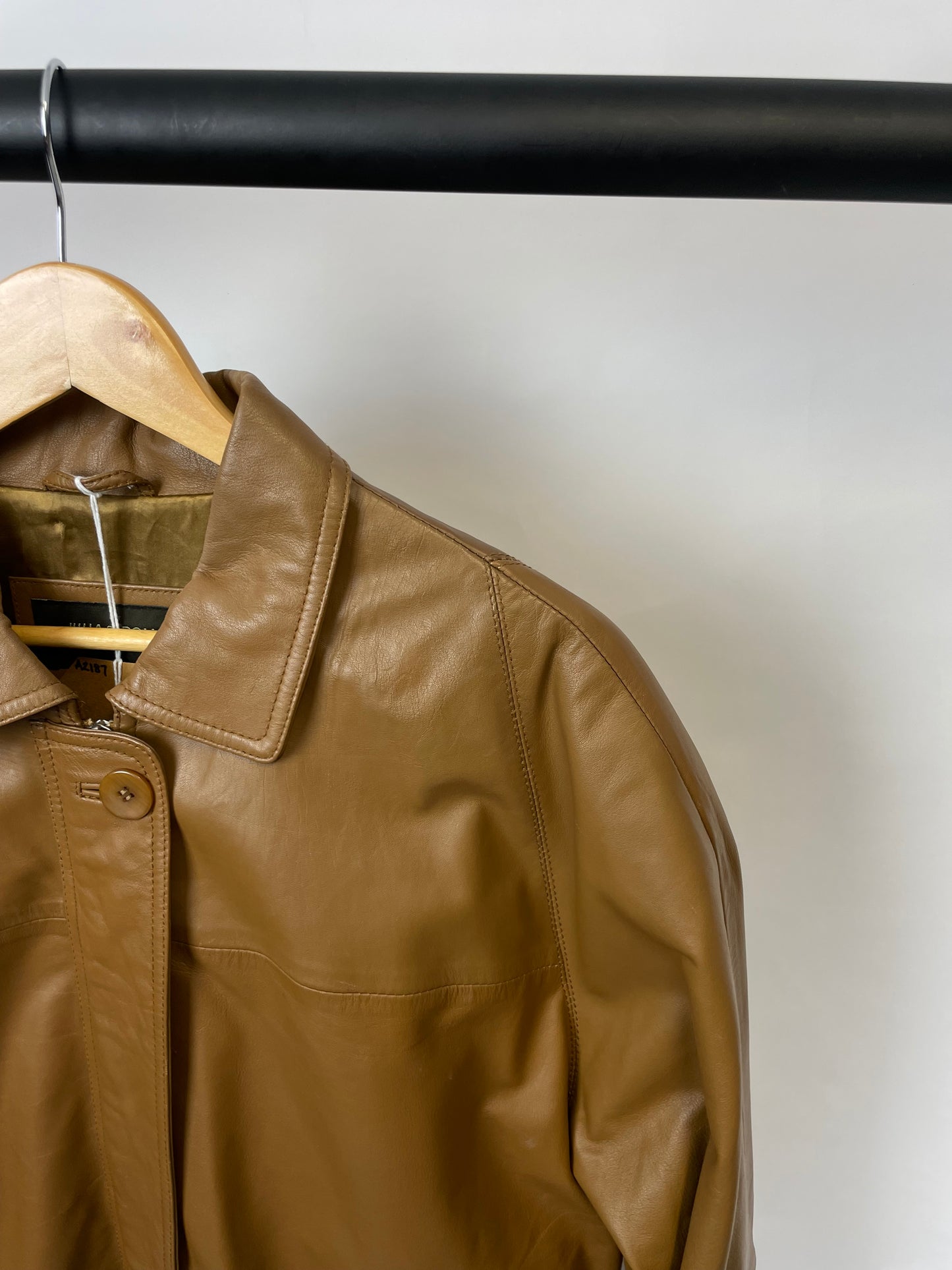 Vintage 90s Julia’s Roma Long Leather Jacket