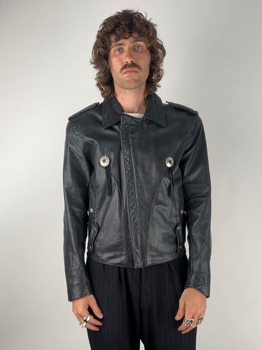 Vintage 90s Tassel Leather Jacket