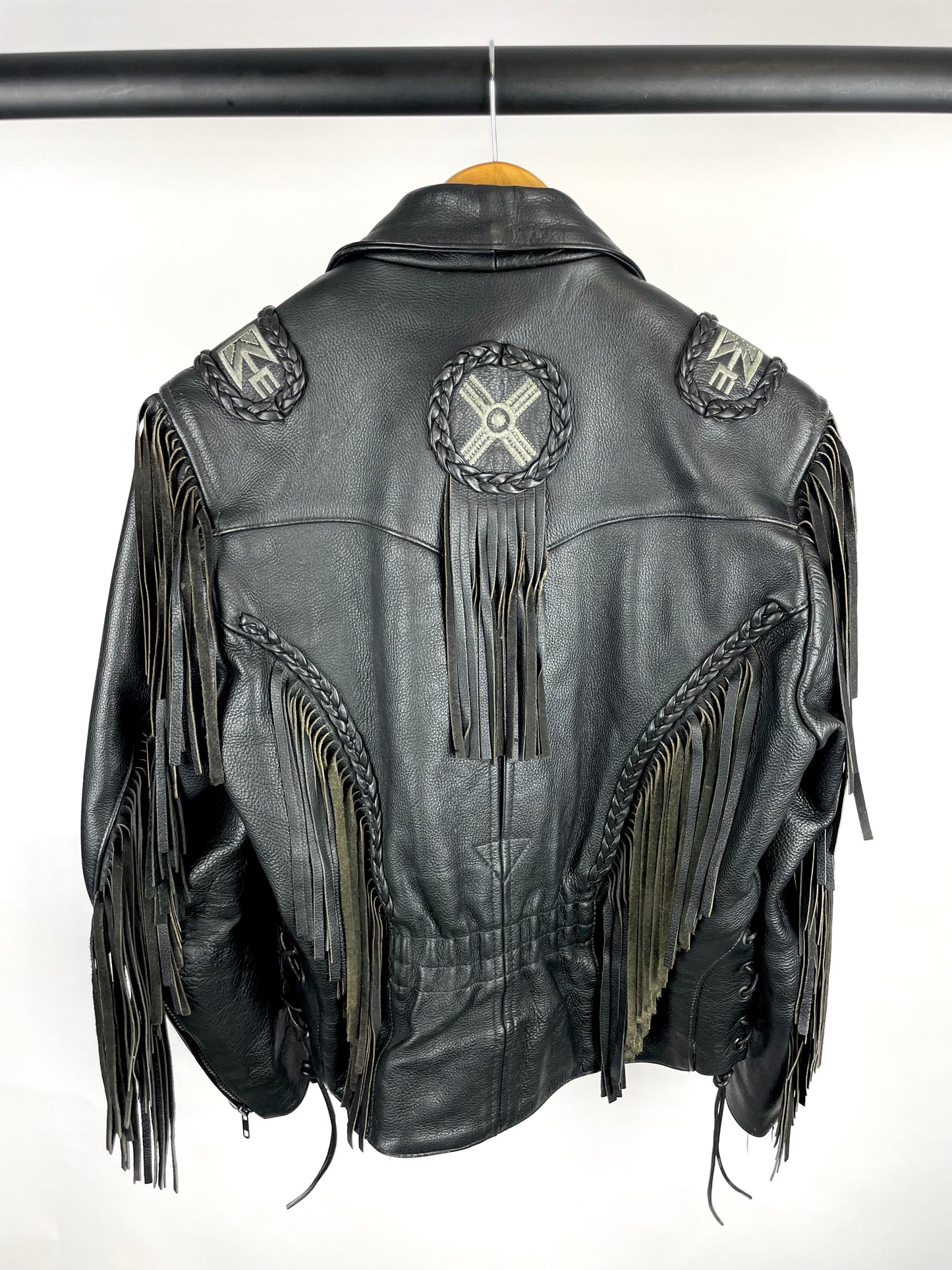 Vintage 90s Ashy Est. 1978 Leather Tassel Jacket