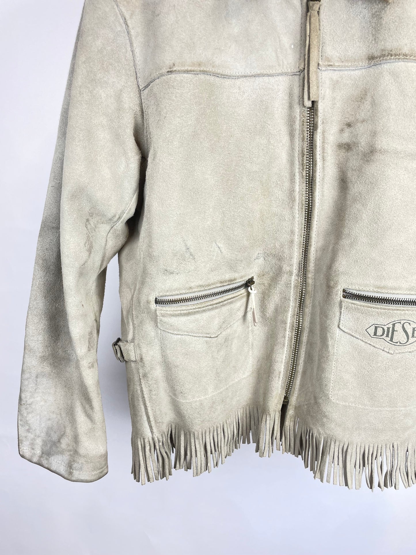 Vintage 80s DIESEL Ltd Suede Tassel Jacket