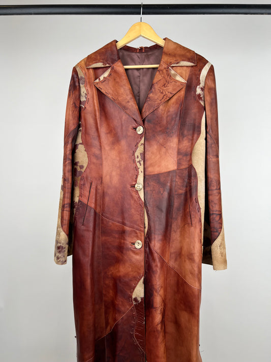 Vintage 90s Silvano Leather Coat