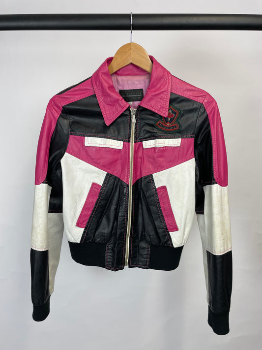 Vintage 90s Rossodisera Leather Biker Jacket